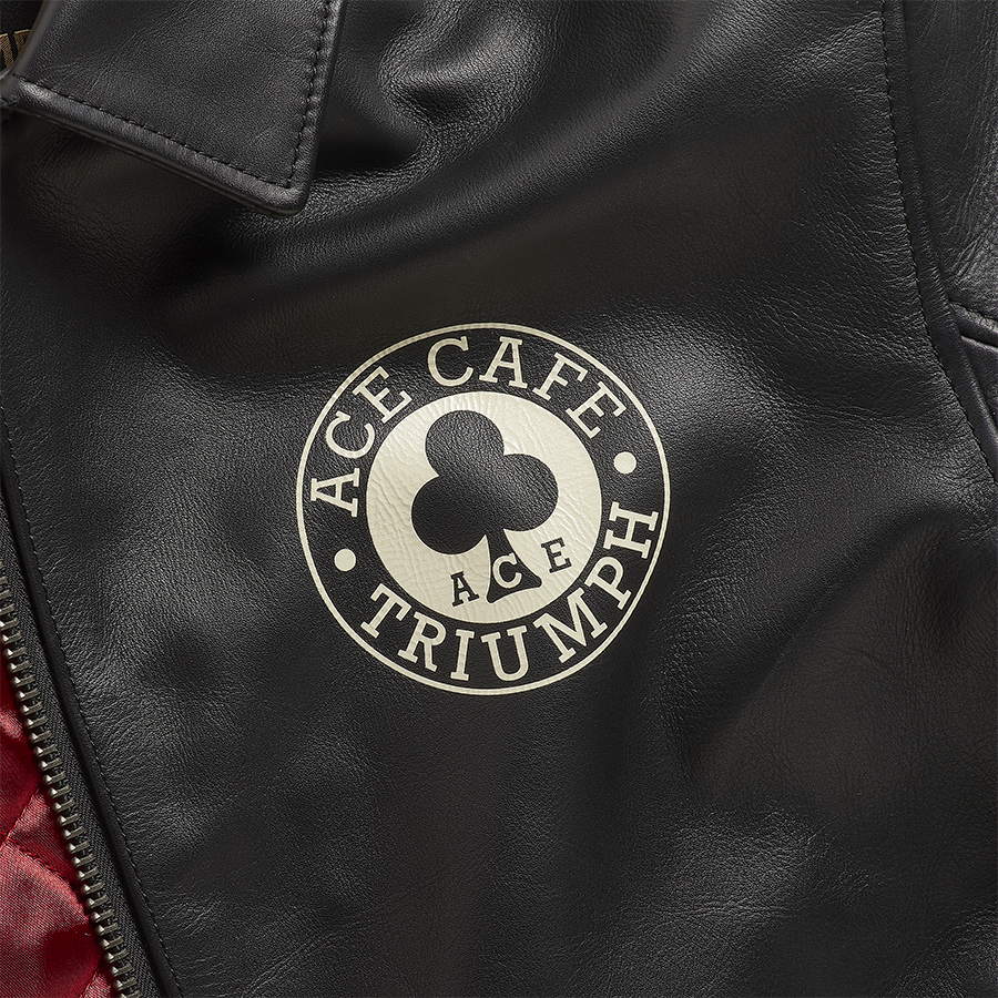 Triumph cafe racer leather jacket on sale